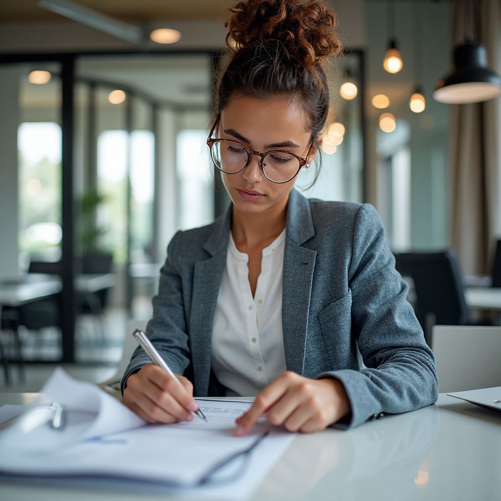 Young entrepreneur with improved business finances